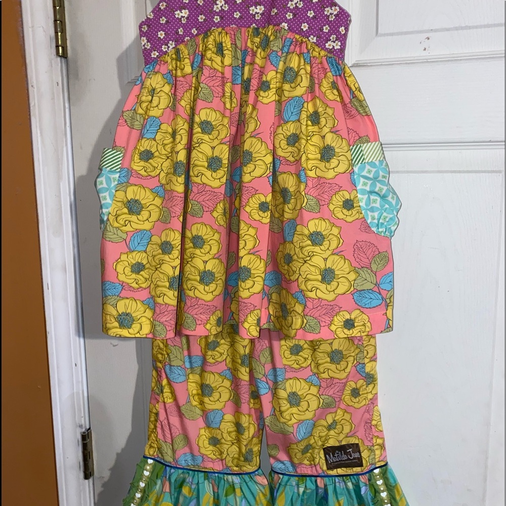 2 Pc Matilda Jane Pants Set Sz 4 EUC
